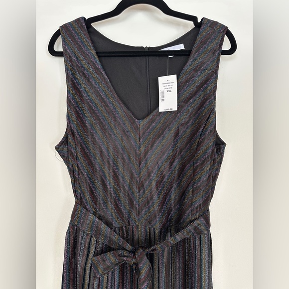 Cleo | Metallic Rainbow Pleated Midi Dress | NWT | XXL - Picture 8 of 9